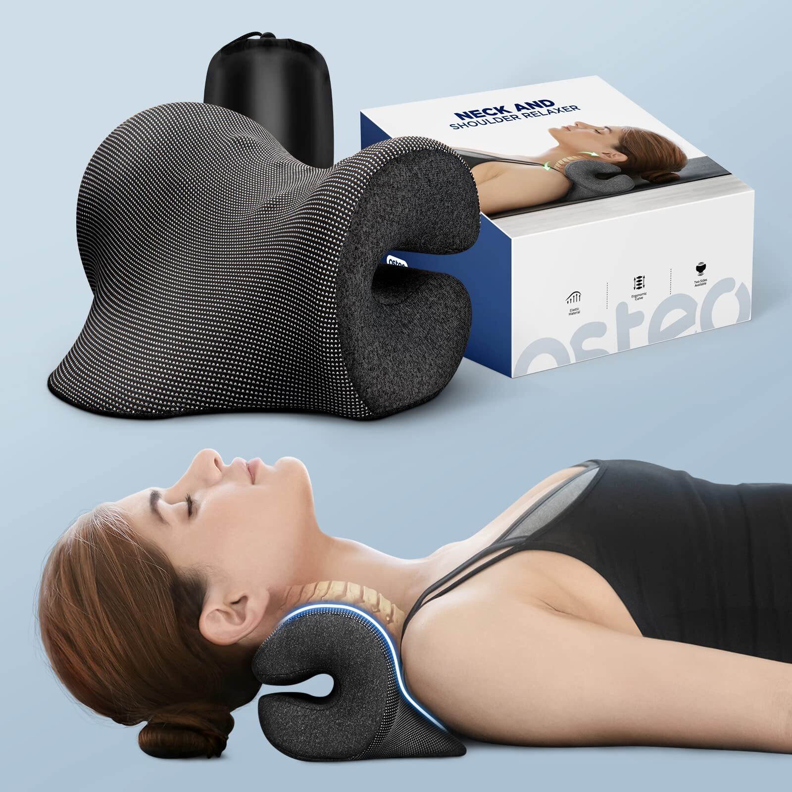 Osteo Neck Stretcher Pain Relief Cervical Traction Therapy Pillow with Magnet…