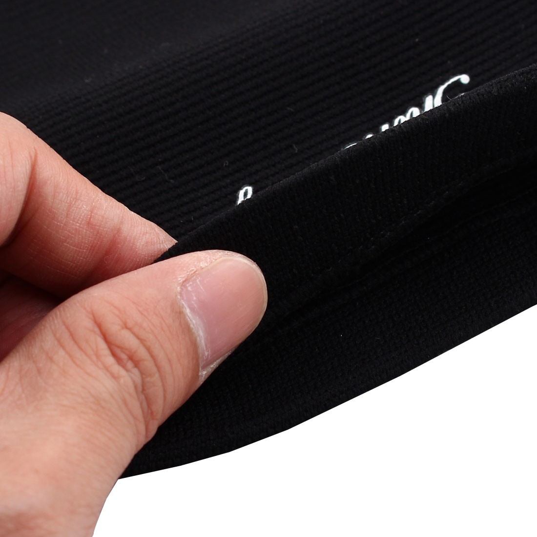 Sports Elastic Fabric Band Sleeve Knee Support Brace Protector Black 1pcs