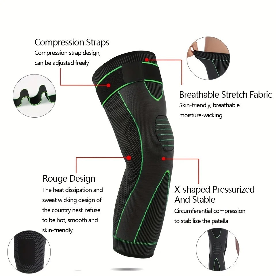Leg Support Brace Calf Compression Sleeve Socks with Strap Sport Pain Relief US