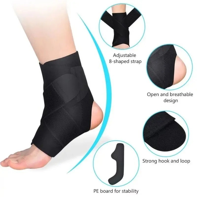 Adjustable Ankle Brace Compression Support Sleeve for Running Sports Foot Brace