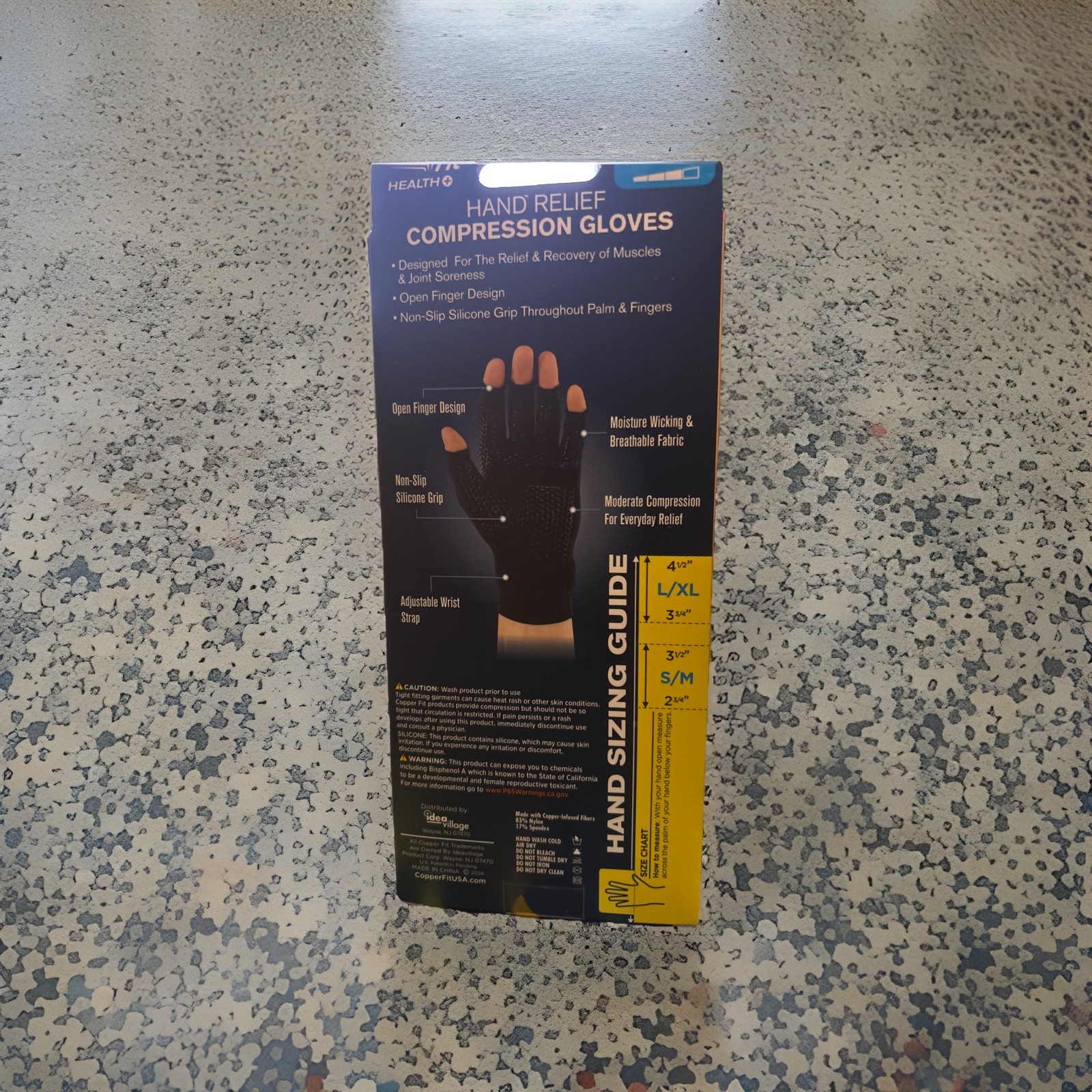 Copper Fit Hand Relief Compression Gloves – Large/Extra Large