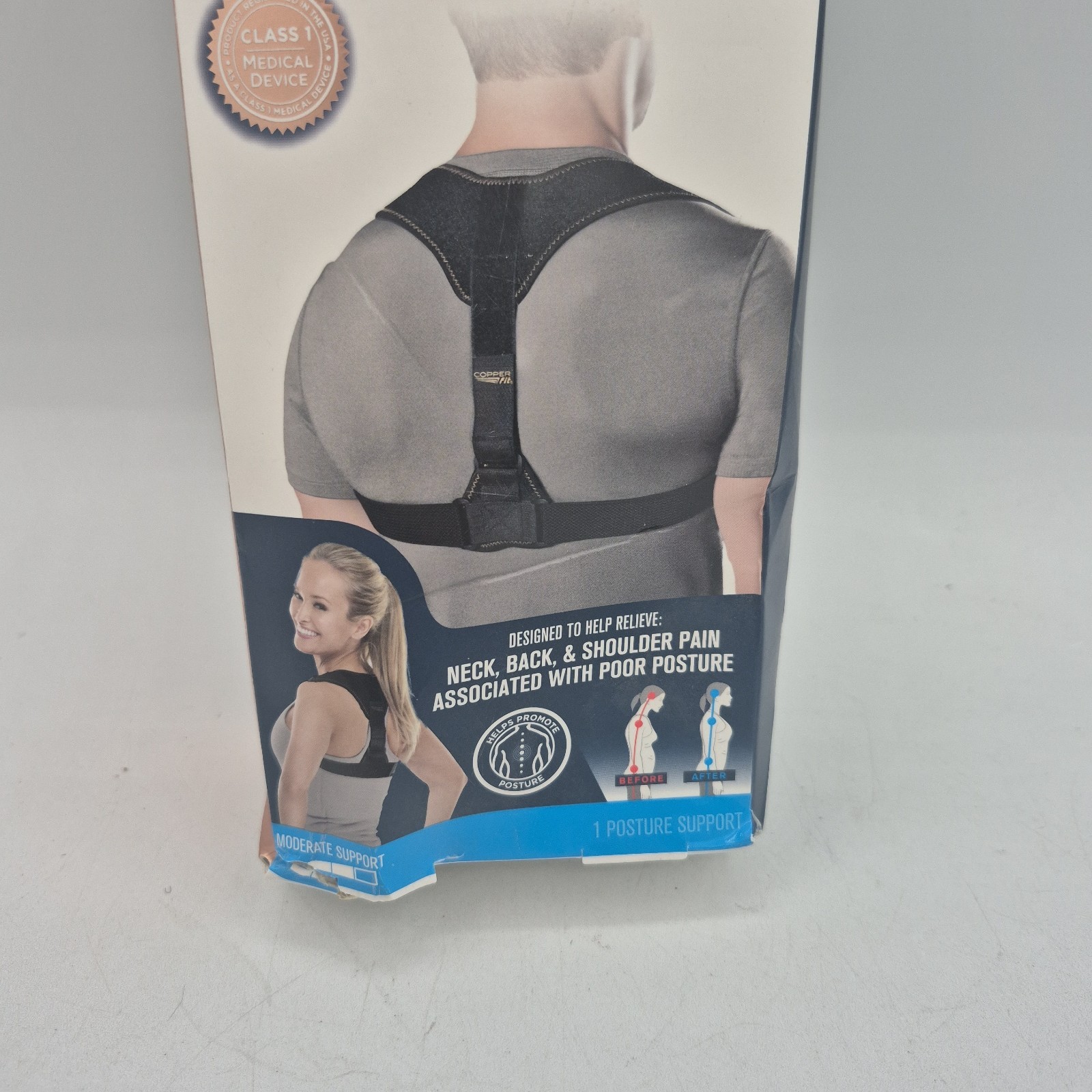 Adjustable Posture Support Chest 33″-44″ Wear Under Clothes Lightweight Openbox