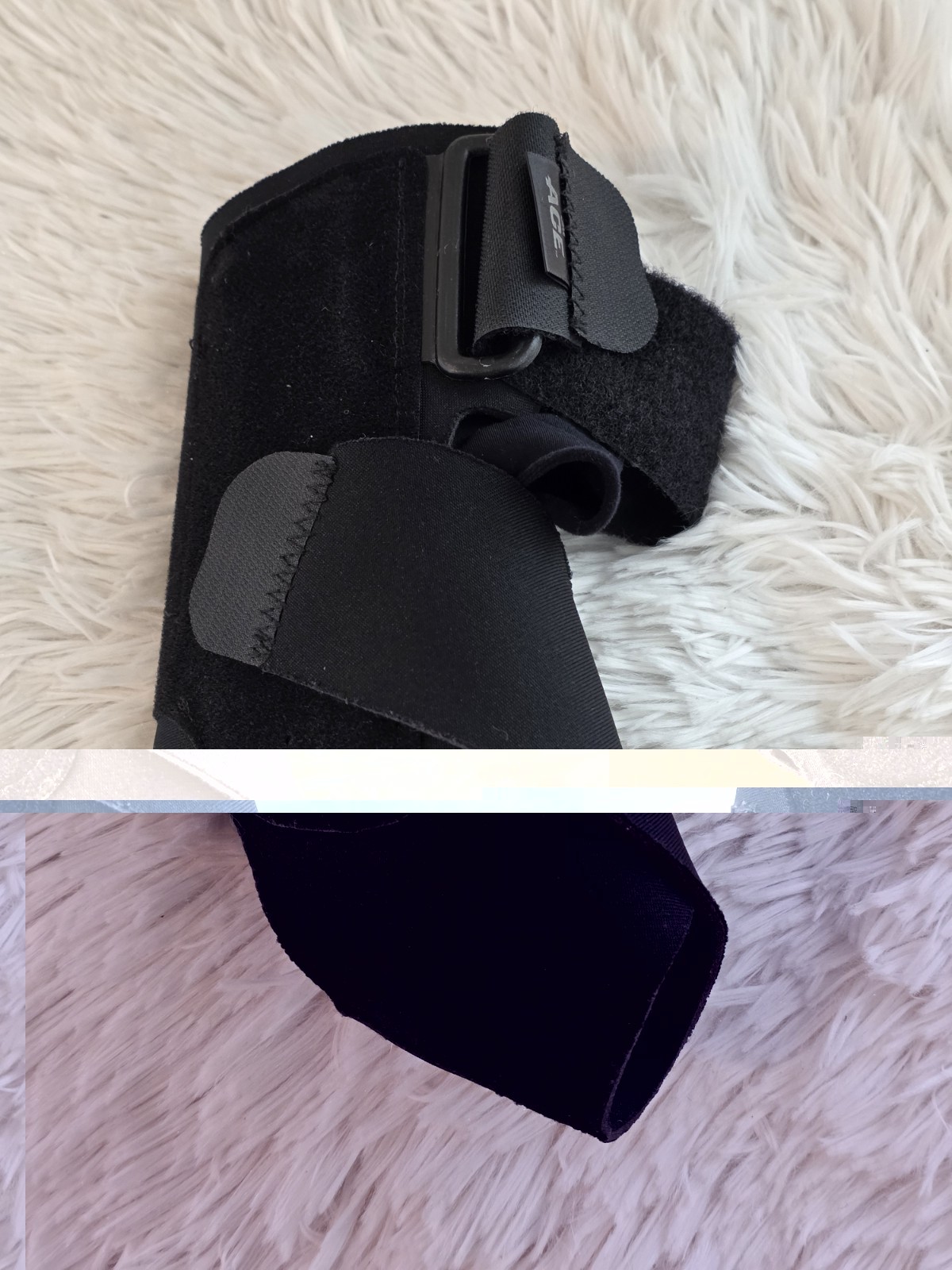 ACE Deluxe Ankle Stabilizer, Adjustable, Black, Side Stabalizer, 1 count