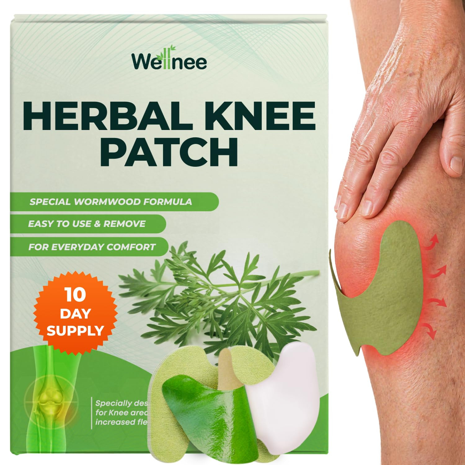 Wellnee Original Herbal Knee Patch – Wellknee Plaster for Knee Support & Muscle