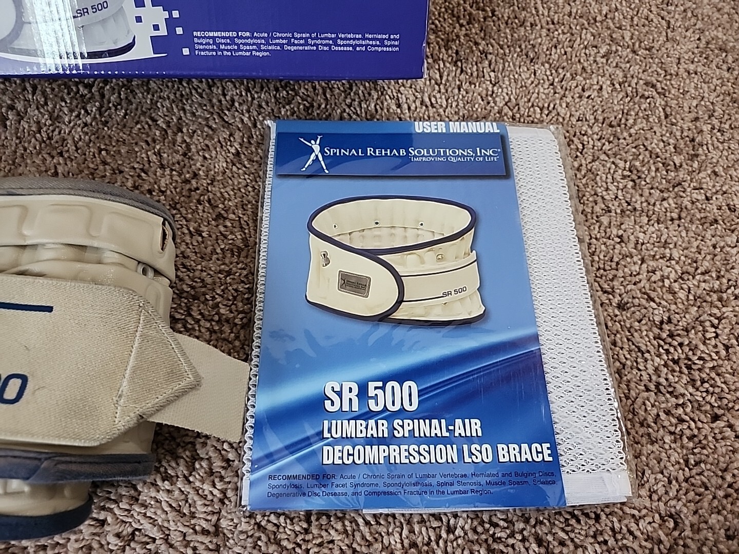 Replacement SR 500 Lumbar Air Decompression LSO Brace ONLY – Size XL – NO PUMP