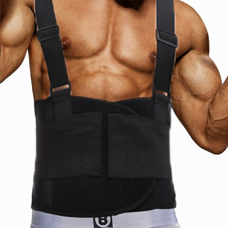 Lumbar Lower Back Support Work Heavy Duty Weight Lift Waist Brace Suspender