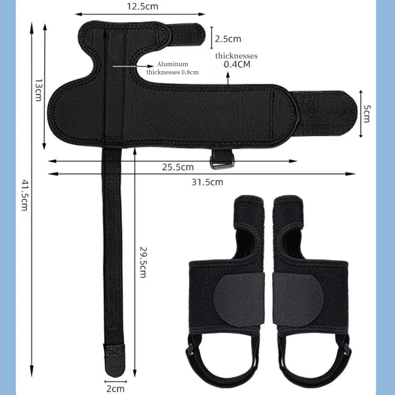 Big Toe Splint for Broken, Fracture Fixator Protectors Support for Sprains