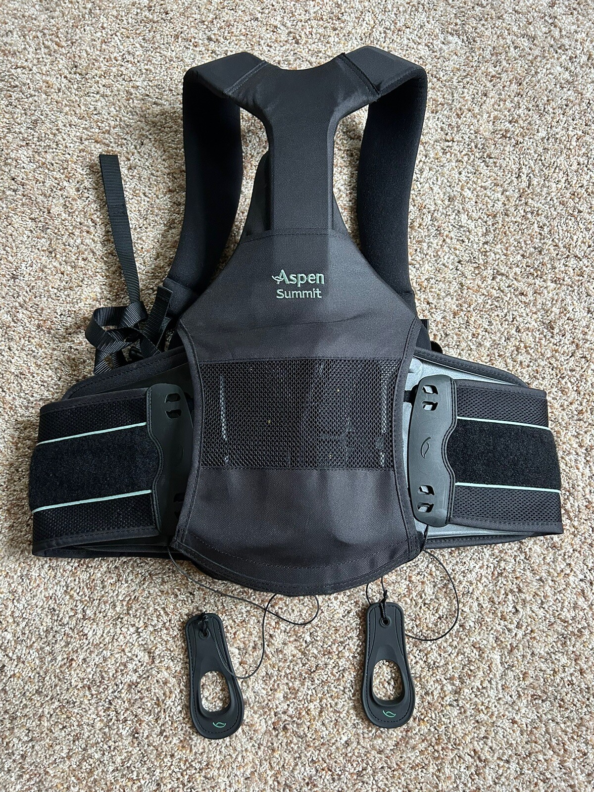 Aspen Summit Full Over the Shoulder Back Brace-Size XS-XXL-Black-Adjustable-EUC