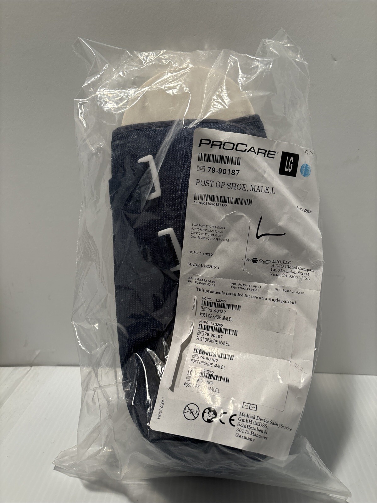 PROCARE POST OP SHOE , MALE, Large Ref 79-90187