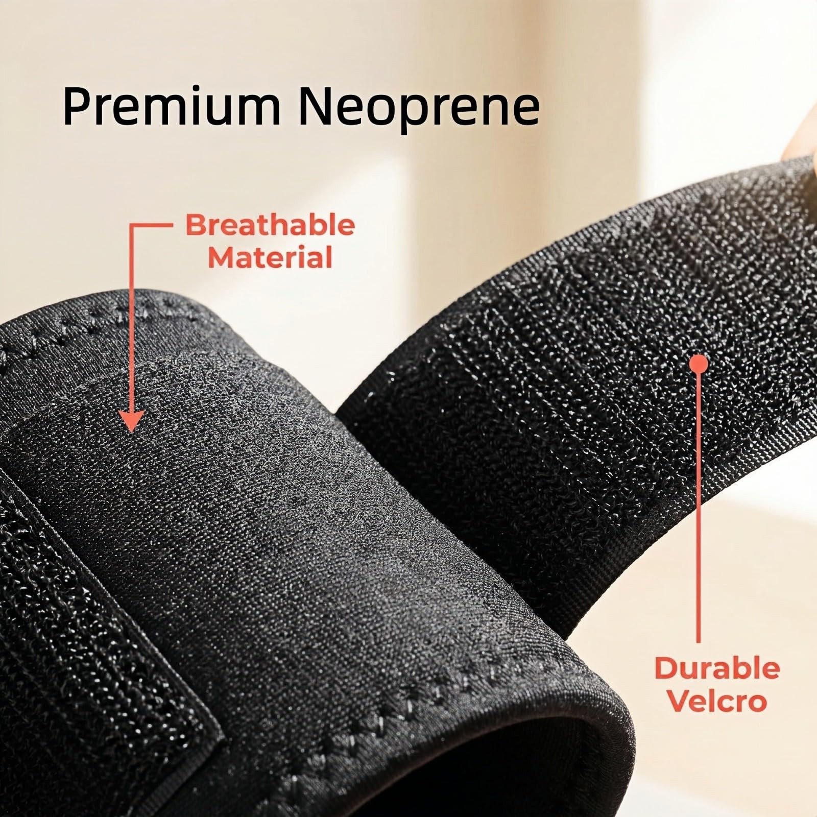 SUXEOTS Adjustable Wrist Support Brace, Compression Wraps for Men Black