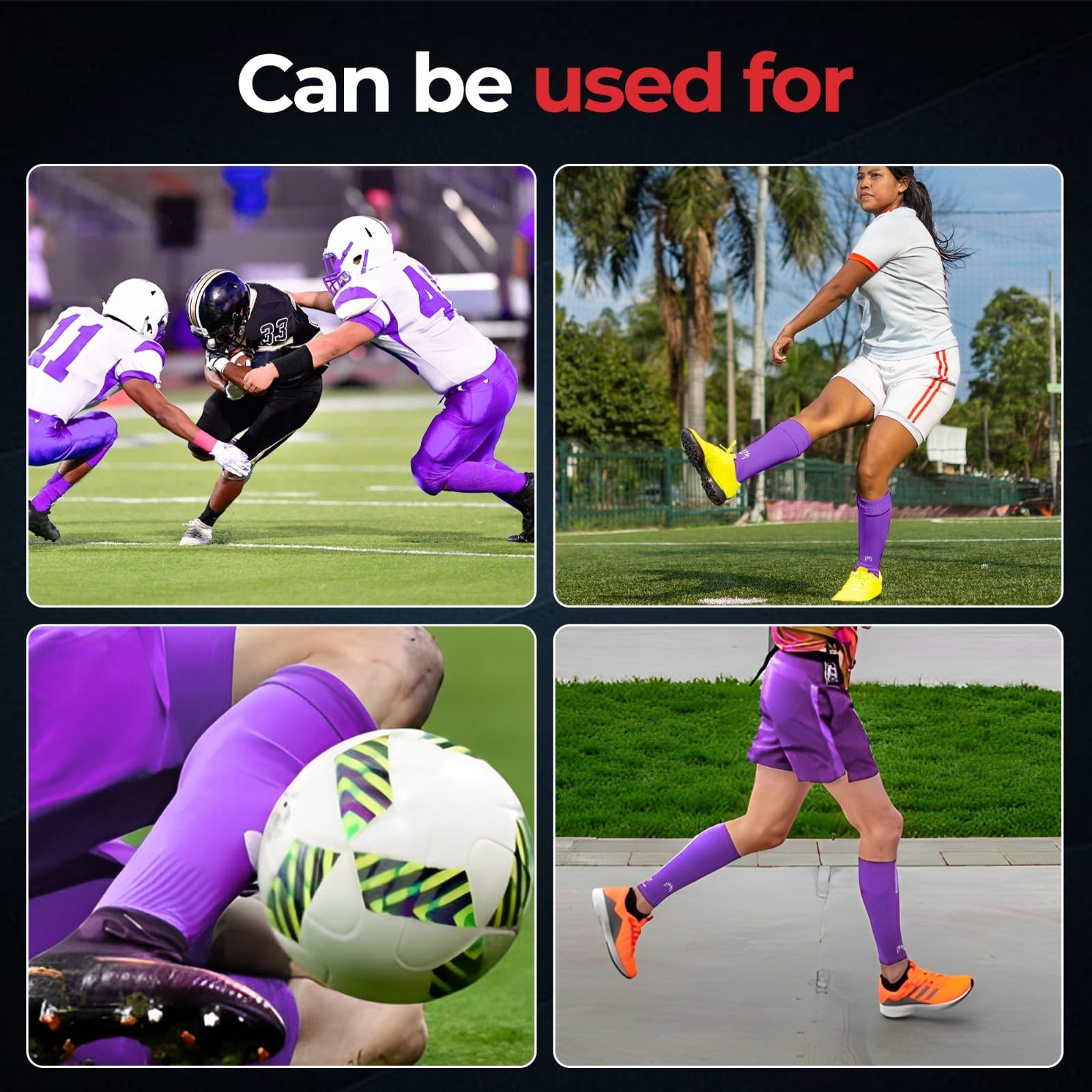 Pre Cut Soccer Sock Sleeves, Companion for Soccer Grip Socks, Securely Holds …