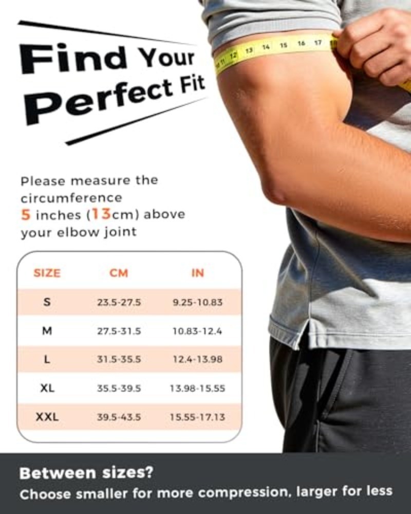 Copper-Infused Compression Arm Sleeve for Men & Women [Stronger Support & Perfec