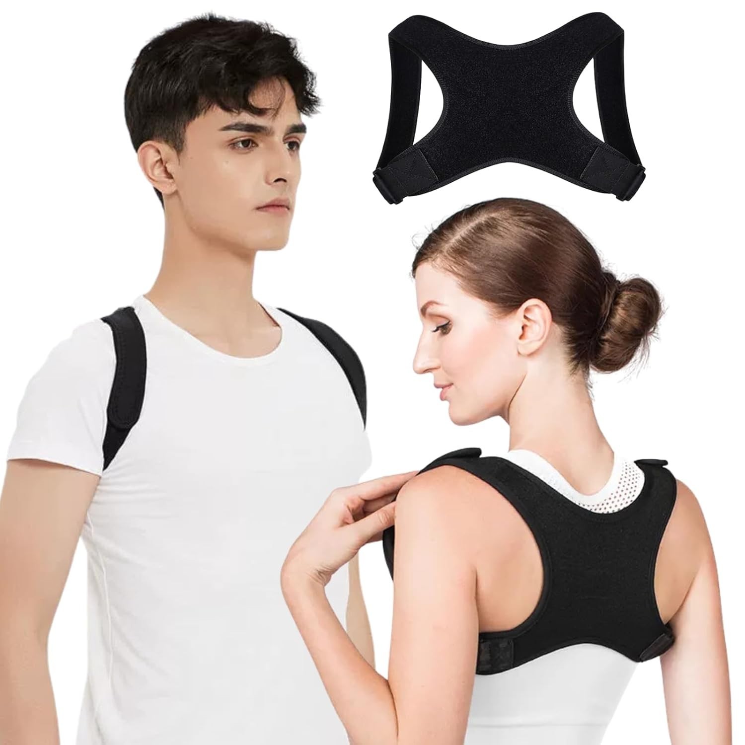 Corrector de Postura para Mujeres y Hombres, Faja Lumbar Ajustable para Hombres,