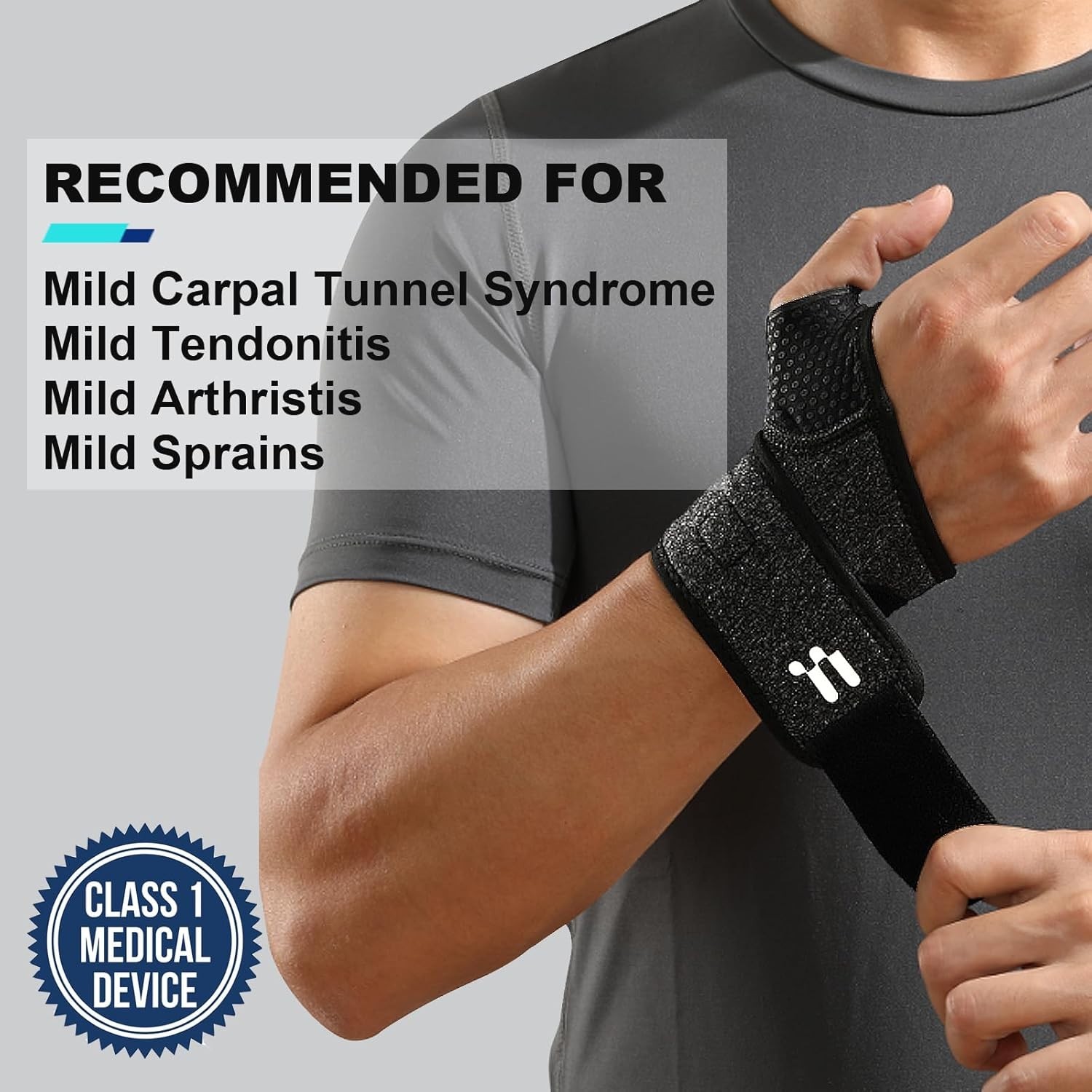 Versatile Compression Wrist Brace with Soft Thumb Design for Active Adults