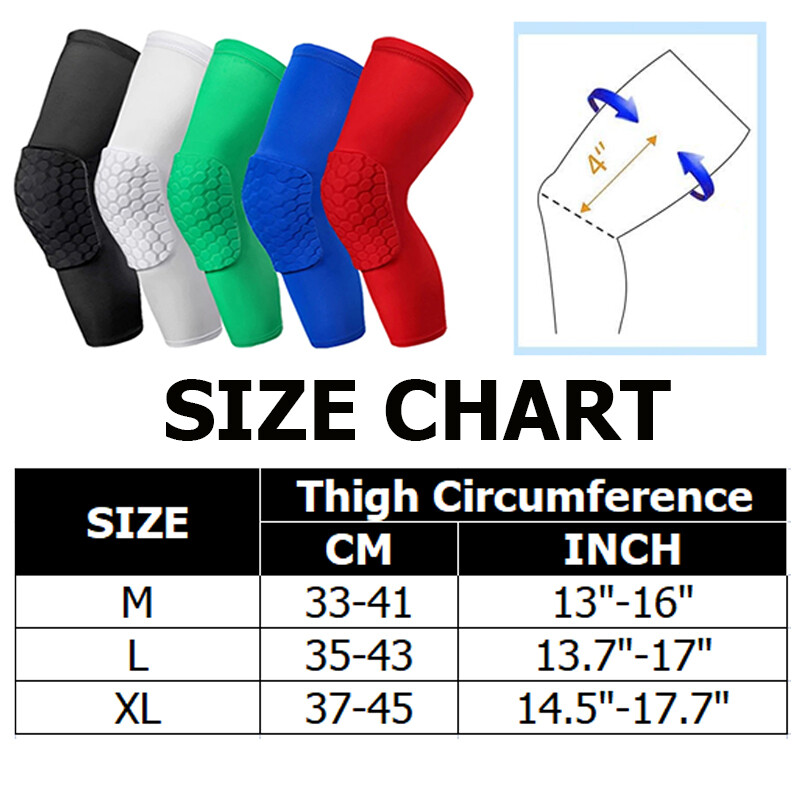 Honeycomb Pad Antislip Leg Knee Long Sleeve Basketball Crashproof Protector Gear