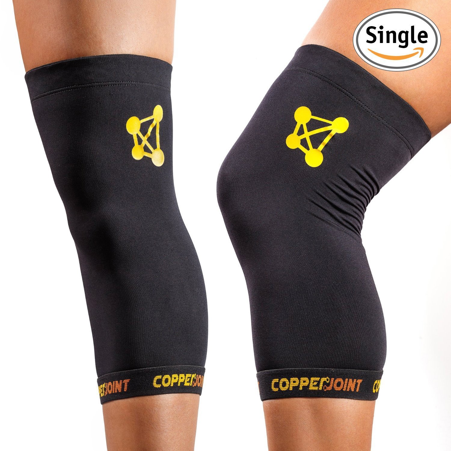CopperJoint Copper Knee Sleeve, #1 Compression Fit Support Recovery Brace S-XXL