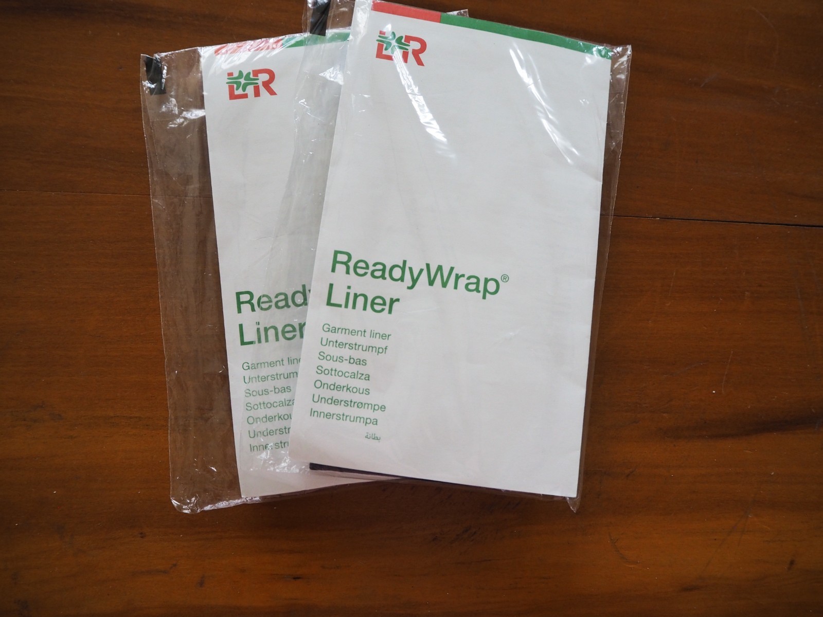 2 L&R Ready Wrap Liners, Black Garment Sock Calf and Foot Below Knee-S/M/L, NIP
