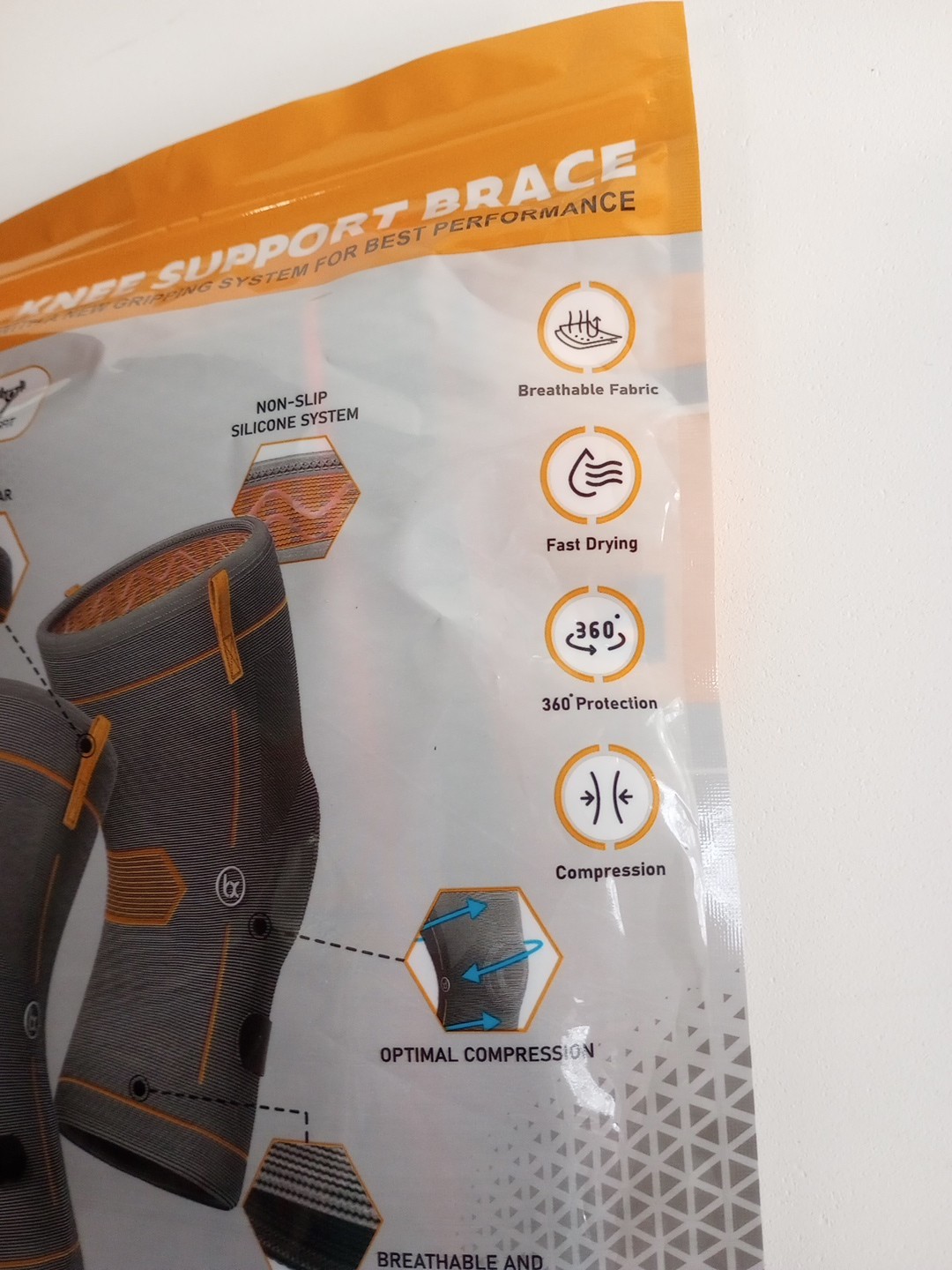 Bareflex Knee Brace 2 Pack XX-Large Orange Premium Grip Support & Protection NEW