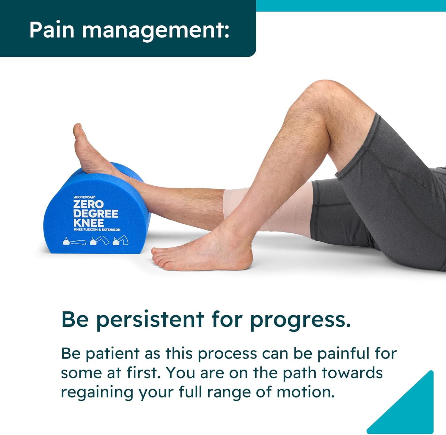 Bonefoam Zero Degree Knee Support for Post-Surgery Recovery & Rehabilitation