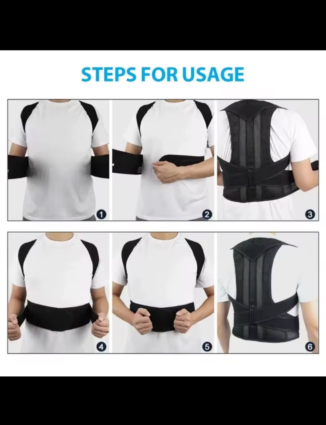 Reinforced Belt Lumbar Column Posture Corrector Vest Adjustable Back Support