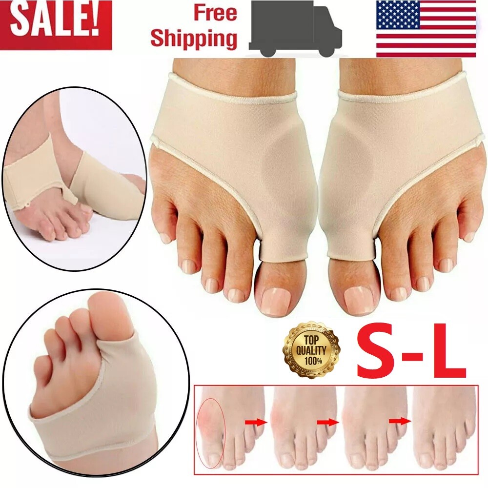 2Pcs Big Toe Bunion Splint Straightener Corrector Foot Pain Relief Hallux Valgus