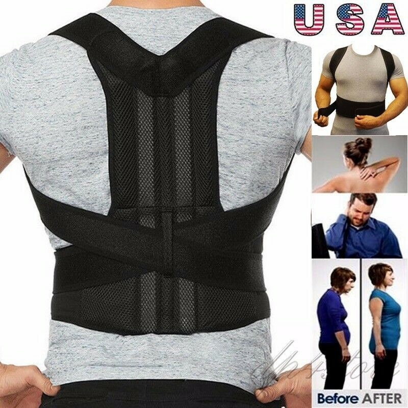 Heavy Duty Lift Lumbar Lower Back Waist Support Belt Brace Suspenders for Work