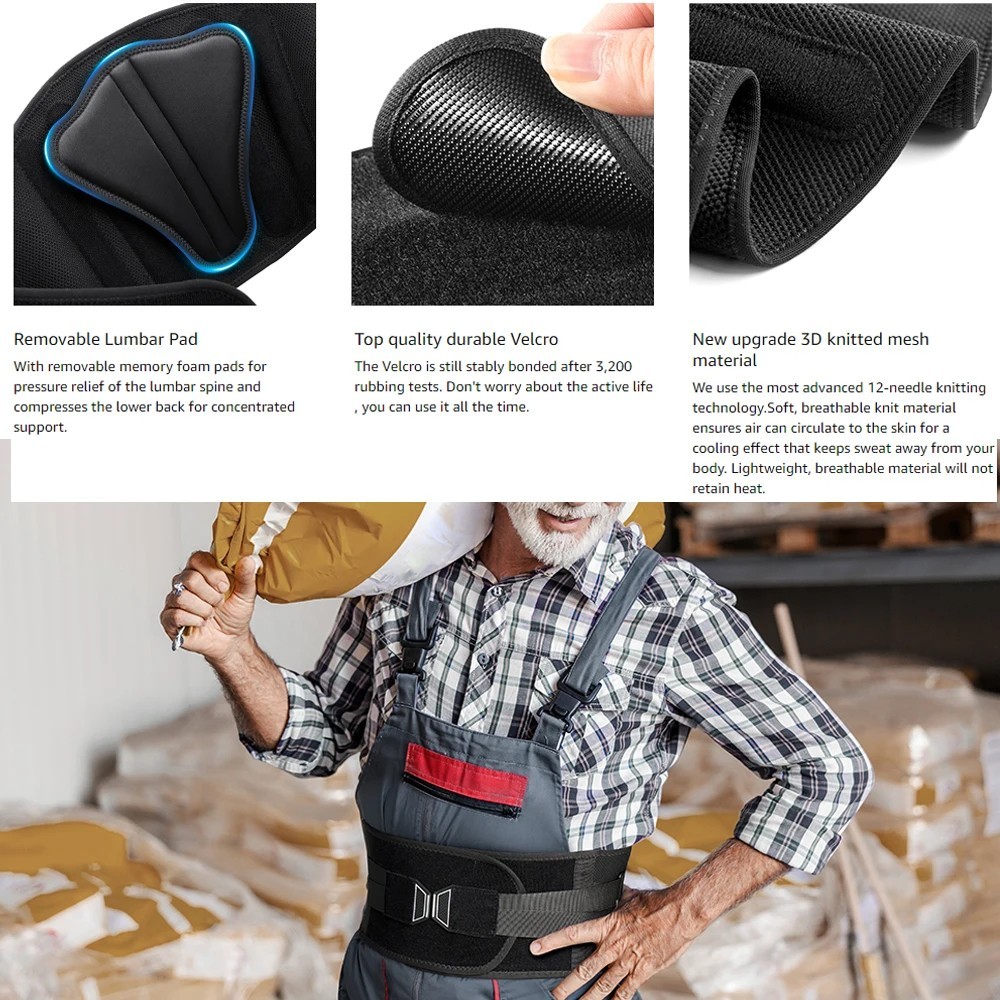 Copper Fit X-Back Brace for Lower Back Pain, Lumbar Support, (Large/XLarge)