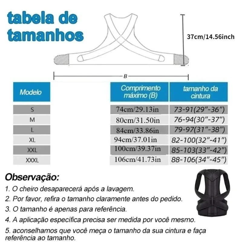 Adjustable Posture Corrector Low Back Support Shoulder Brace Belt for Men Women