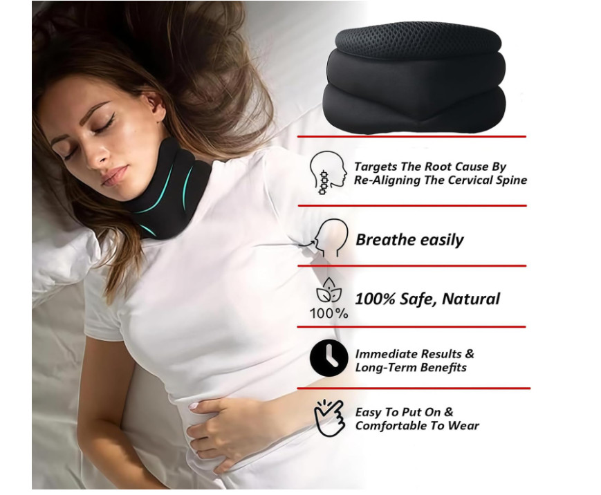 Vitavix Neck Support for Snoring,Necksupport – Never Snore Again, Adjustable