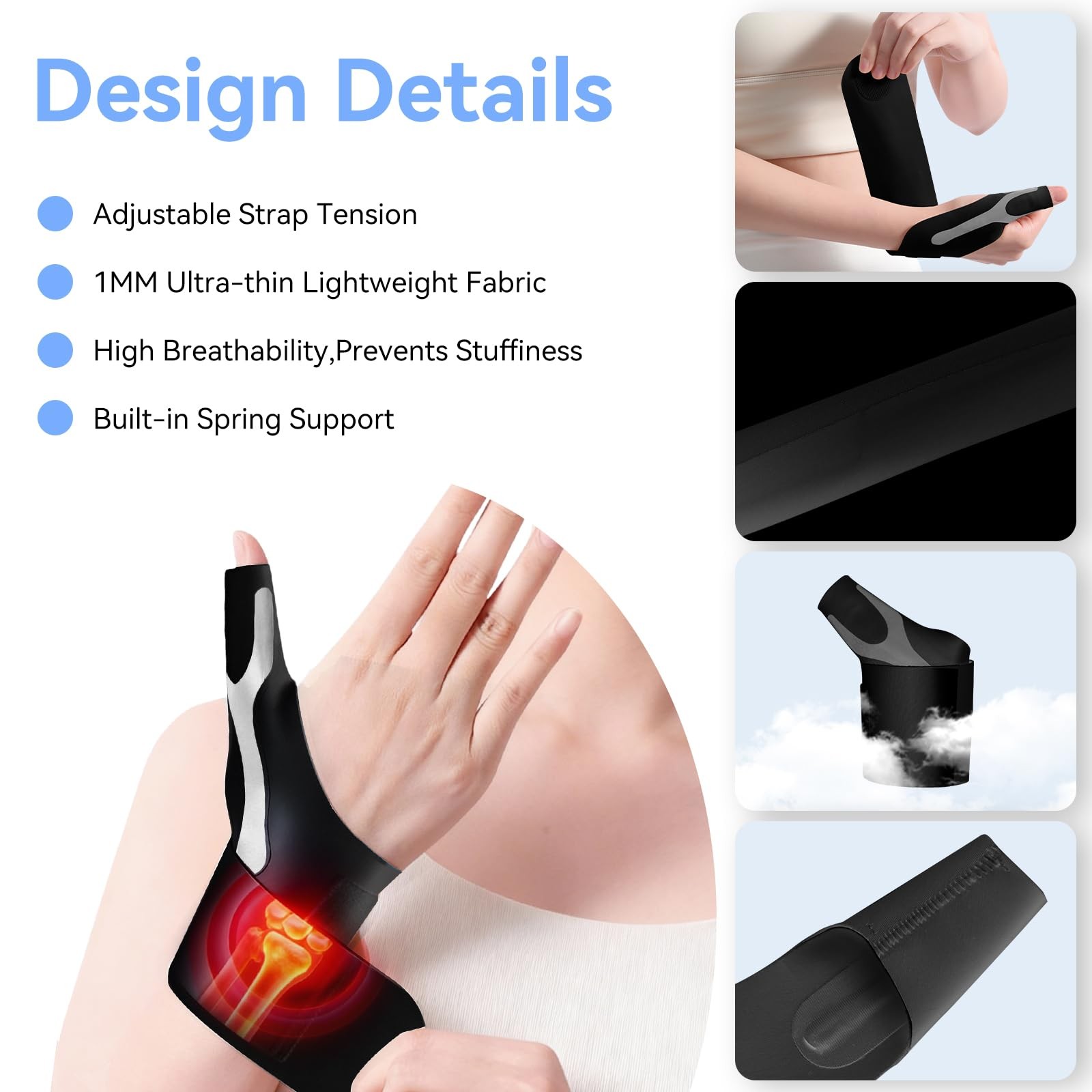 Thumb Wrist Brace 1 Pair for Arthritis Pain Relief for Men Women