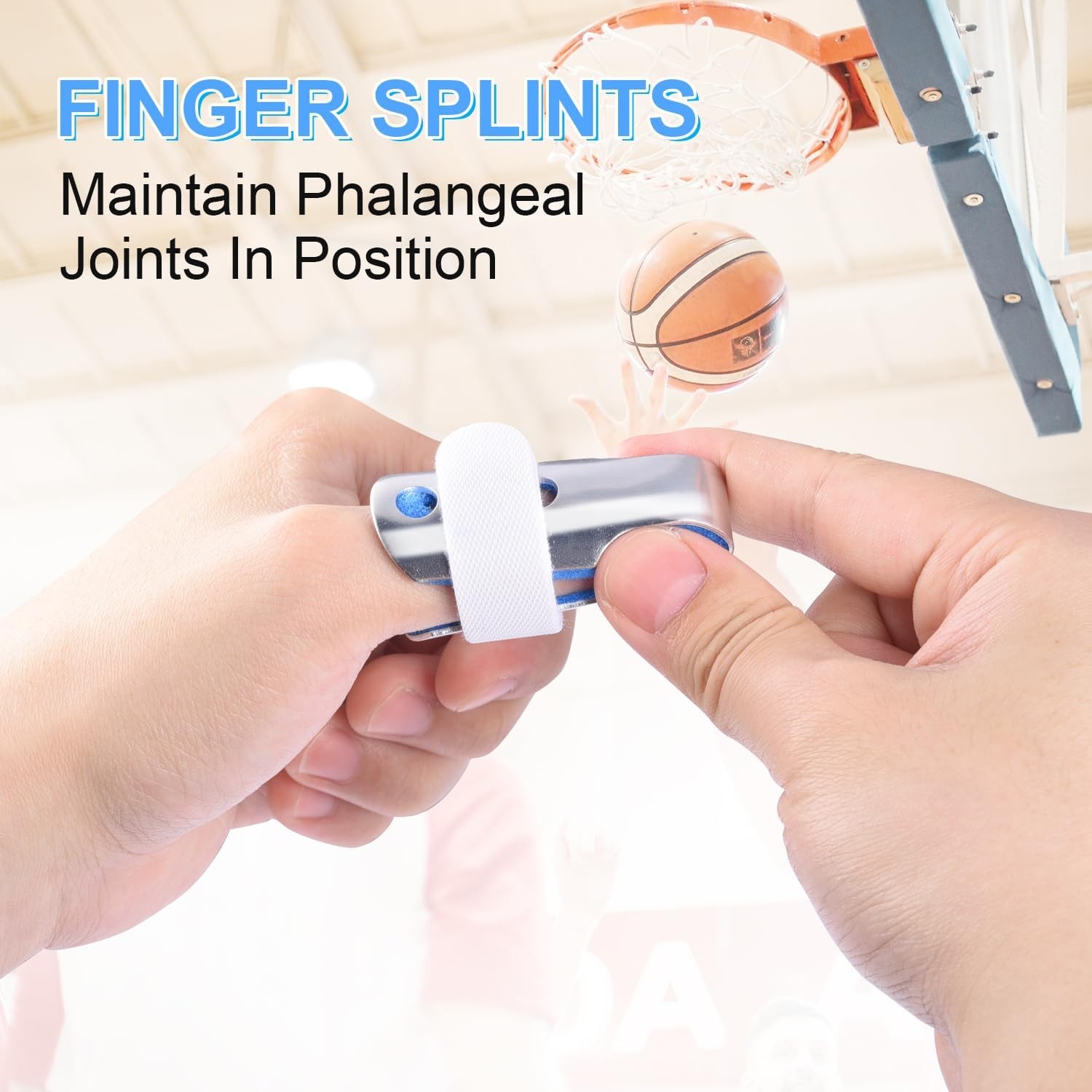 Finger Splint, 2pcs Support Brace for Arthritis Knuckle Small
