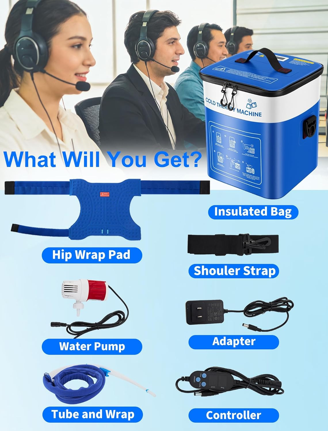 Cold Therapy Machine for Hip after Surgery with Pressure Regulator & Temperature