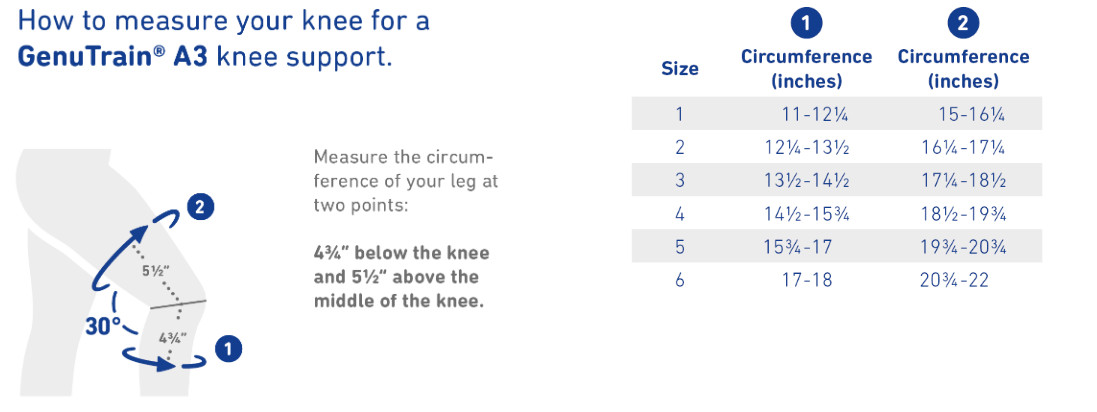 Bauerfeind GenuTrain A3 Size 2 Right Advanced Knee Joint Brace Support Patella