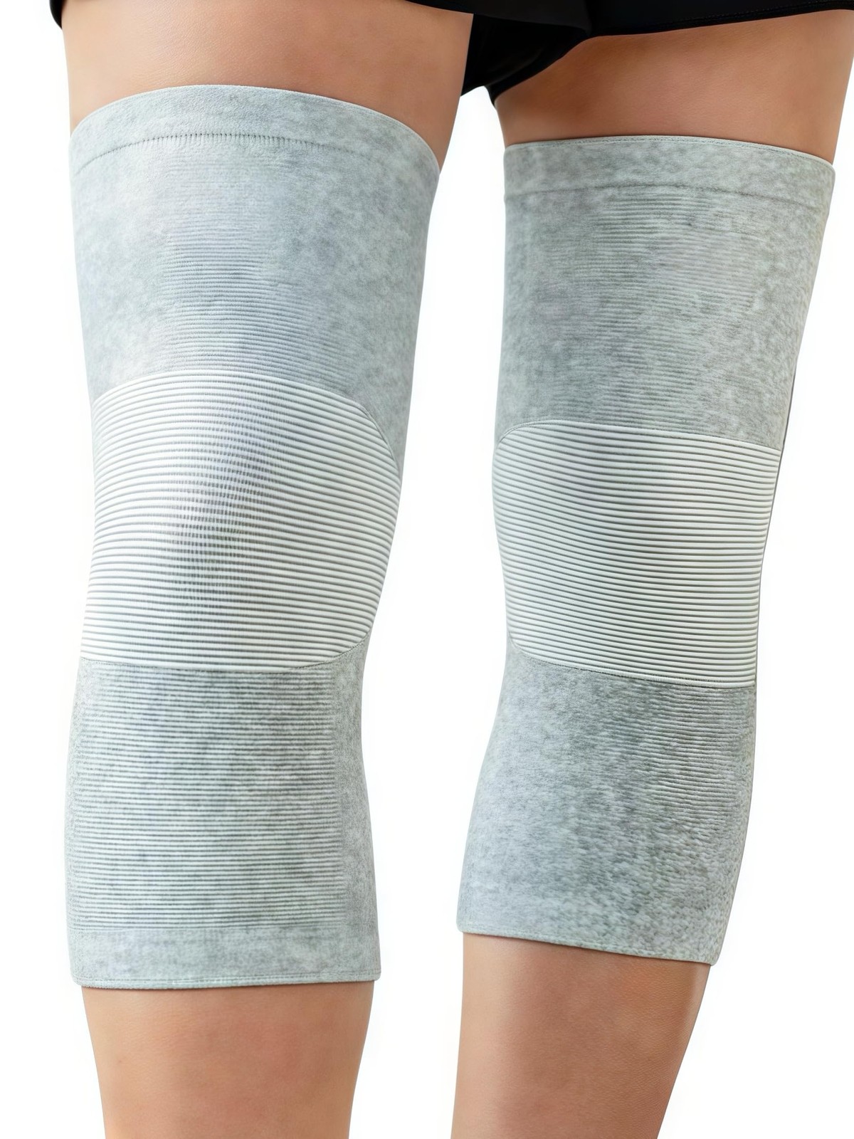 Bamboo Knee Compression Sleeves Elastic Warm Slip-on Recovery Knee Brace