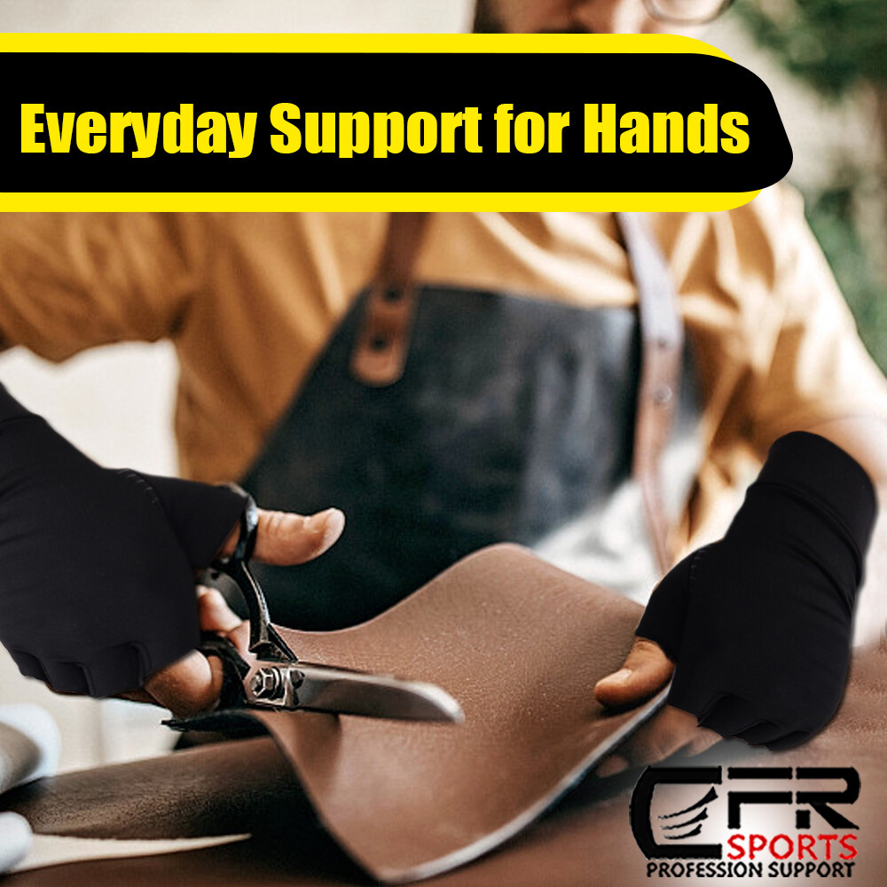 1 PAIR Copper Arthritis Compression Gloves Hand Support Joint Pain Relief CFR HG
