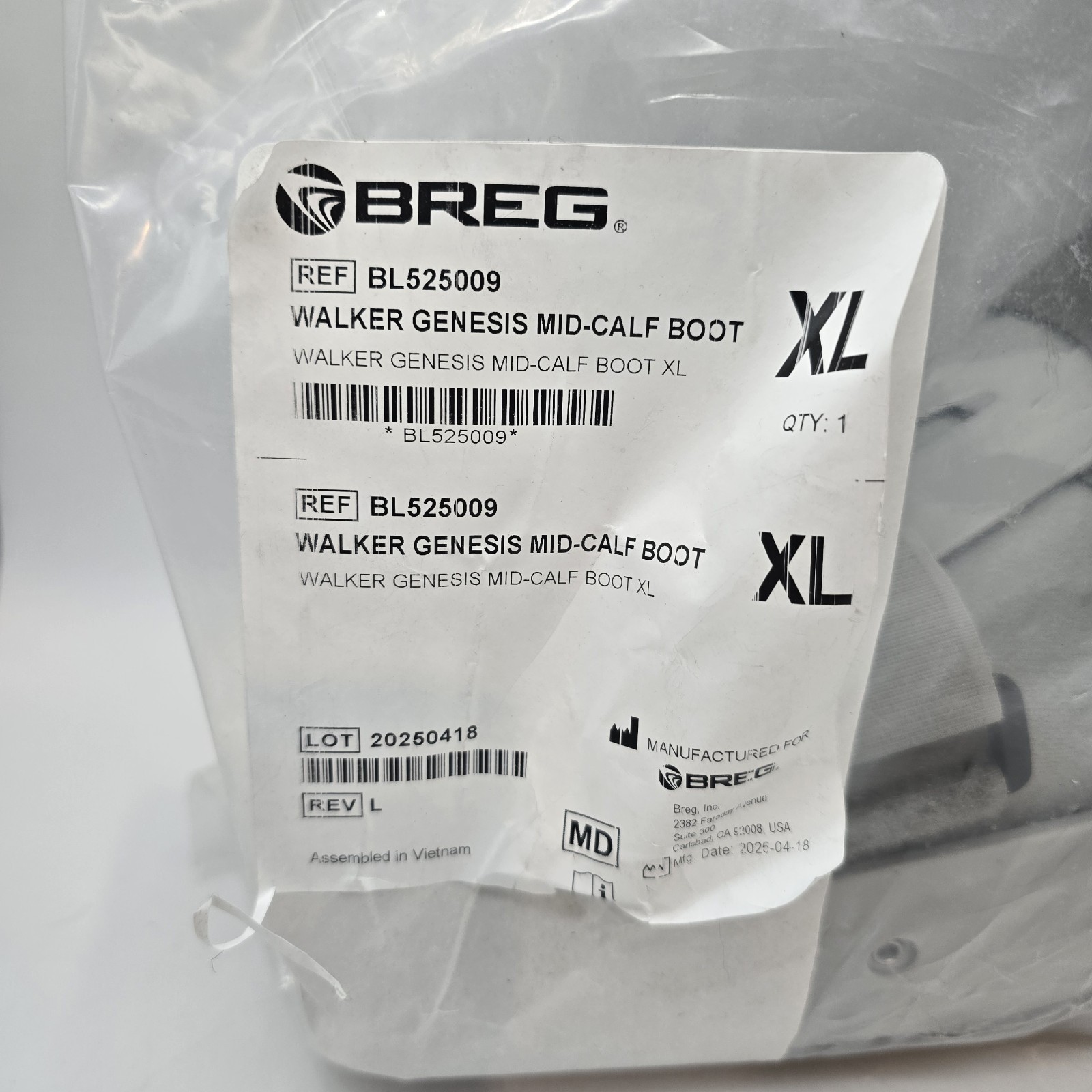 Breg Walker Genesis Mid-Calf Boot XL BL525009 – NEW