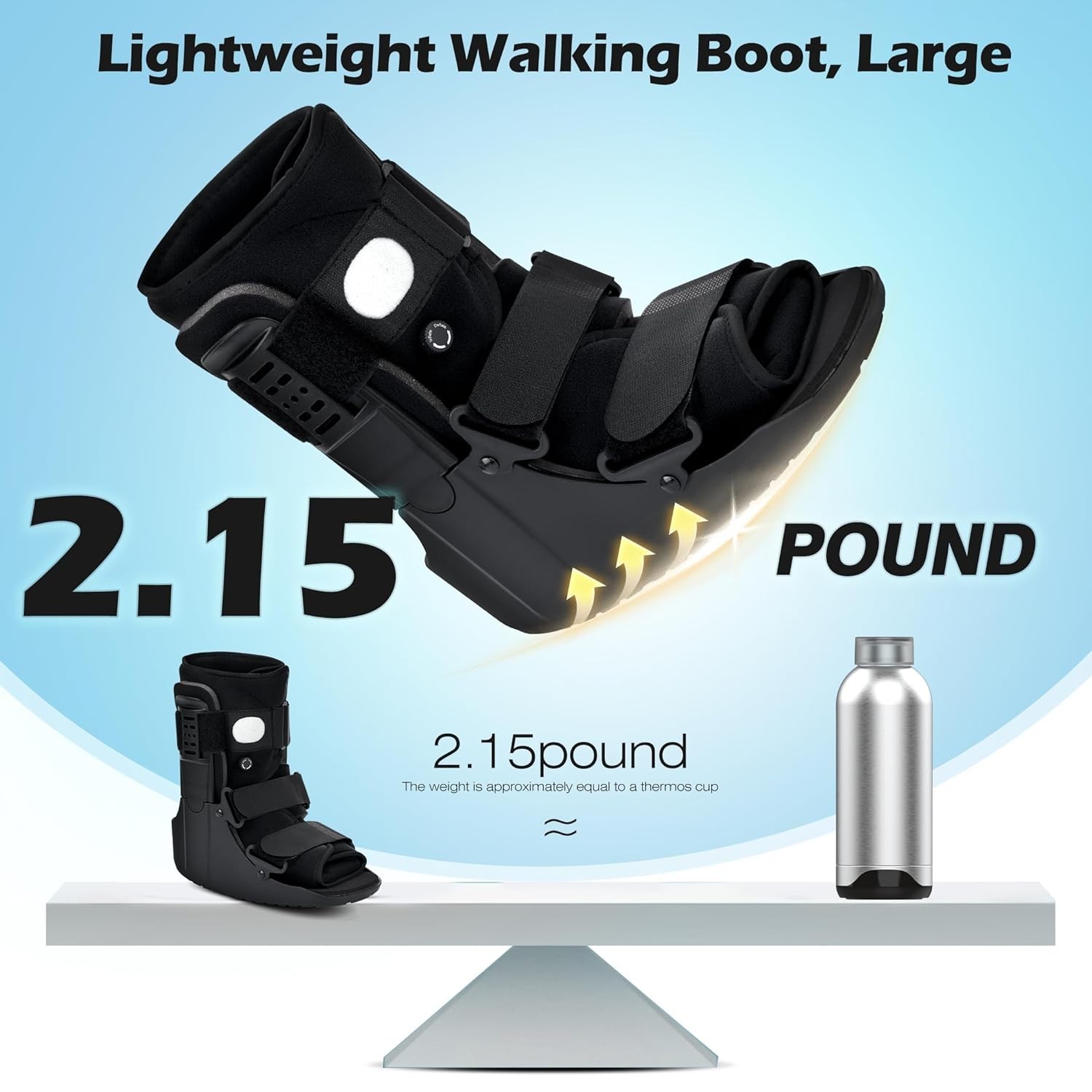 Honarry Walking Boot for Broken Foot & Injuries for Ankle/Foot Recovery Large