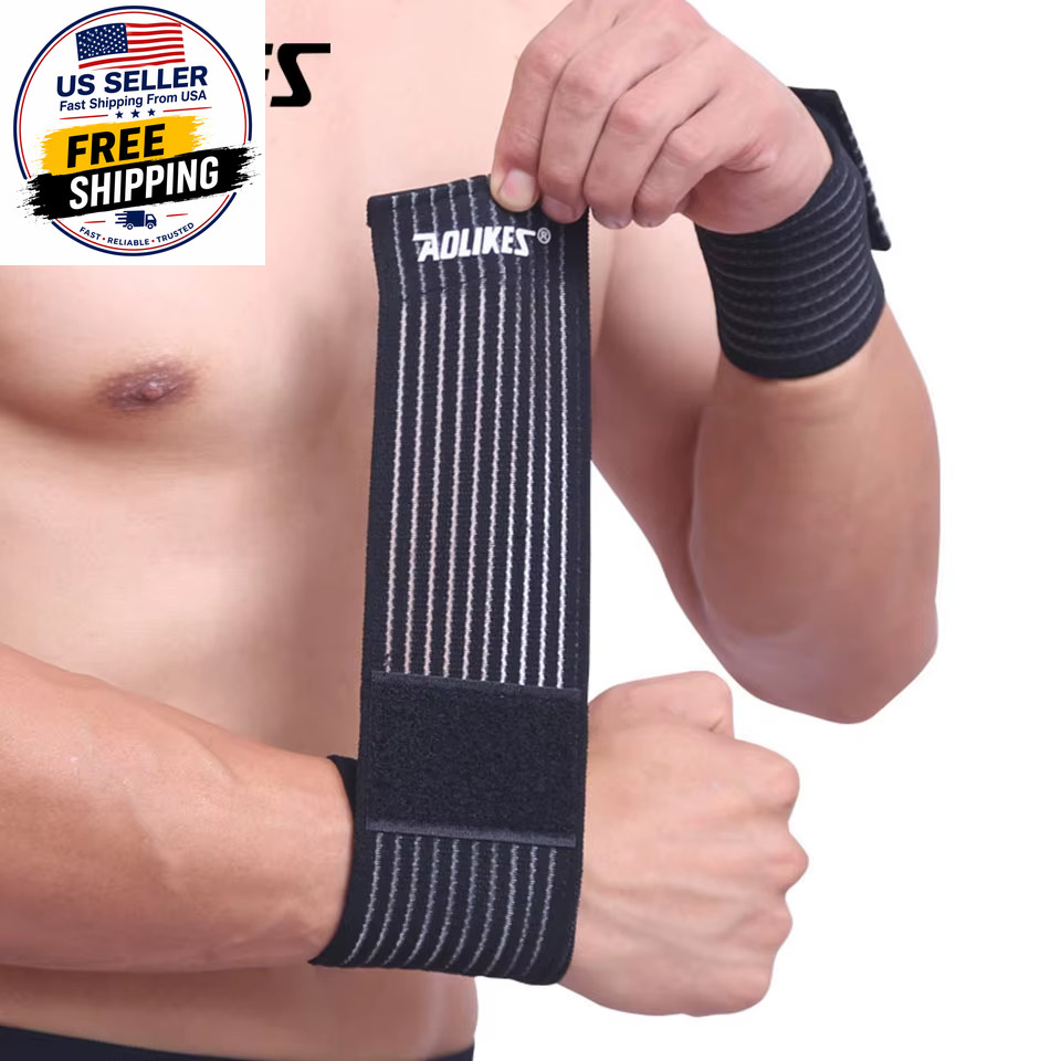 1PCS Cotton Elastic Bandage Hand Sport Wristband Gym Support Wrist Brace Wrap Ca