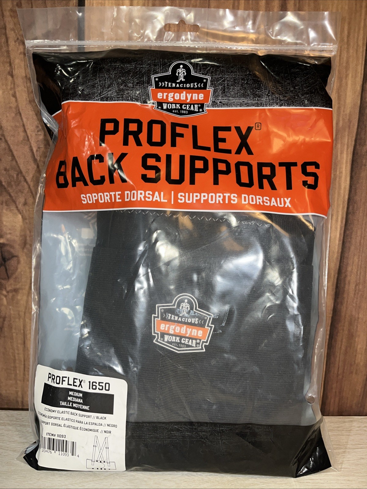 Proflex By Ergodyne Back Support #1650 BLACK Medium 11093