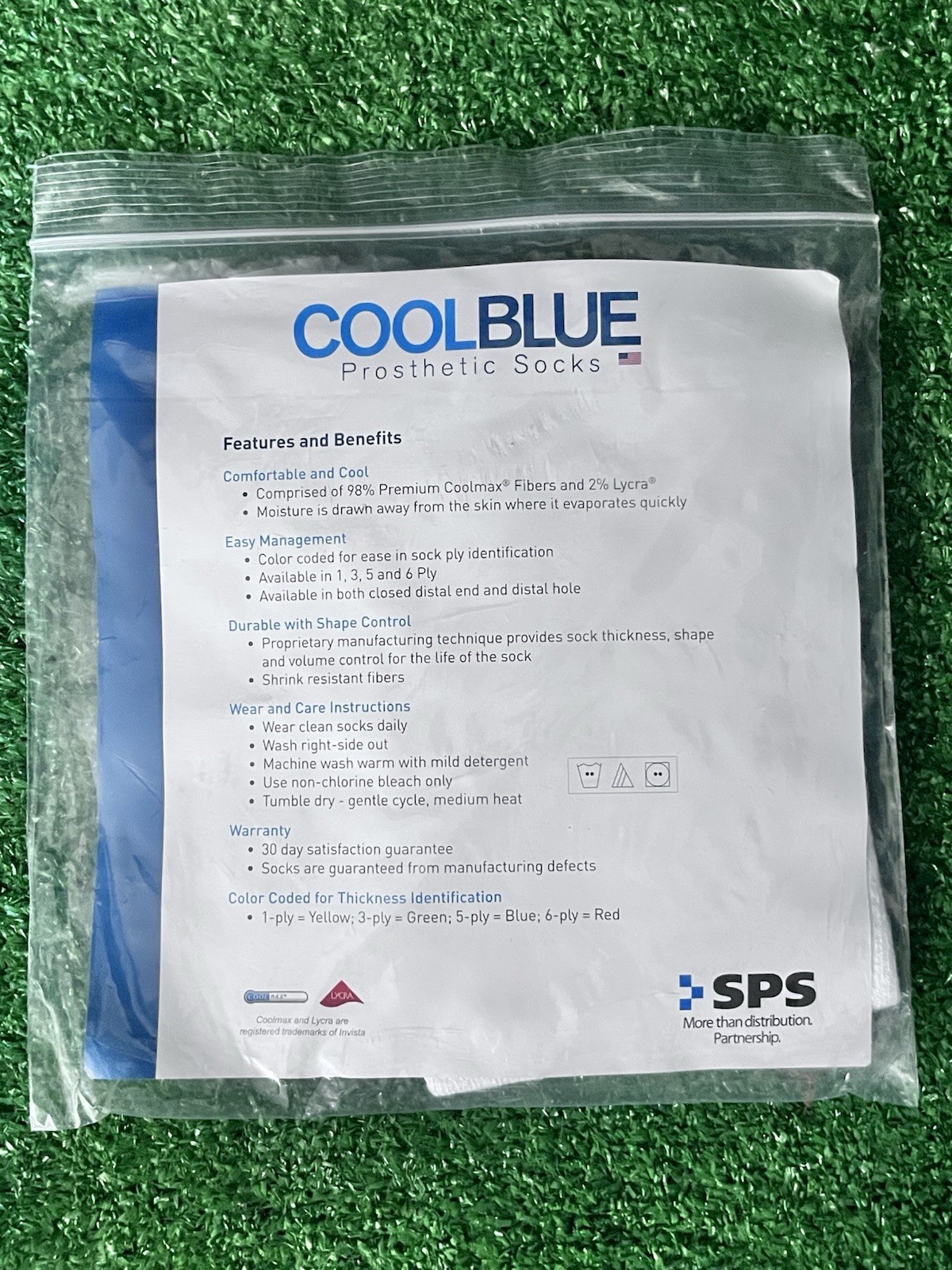 COOLBLUE PROSTHETIC SOCKS CB3MDSH2 3 PLY “yellow” SIZE 1,2 LENGTH 10 – 14