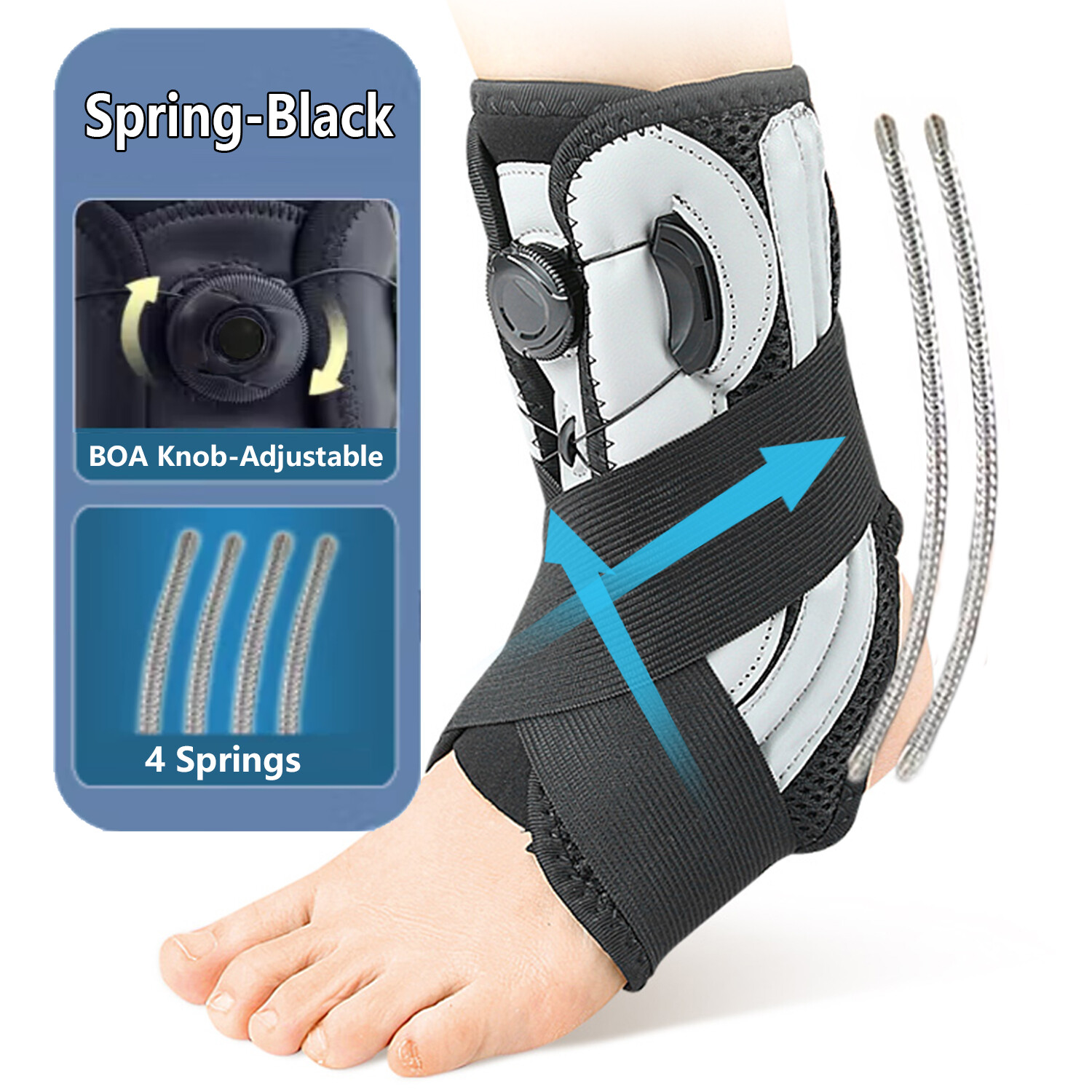 ANKLE BRACE COMPRESSION SUPPORT Sports STABILIZER WRAP LACE UP PAIN RELIEF US