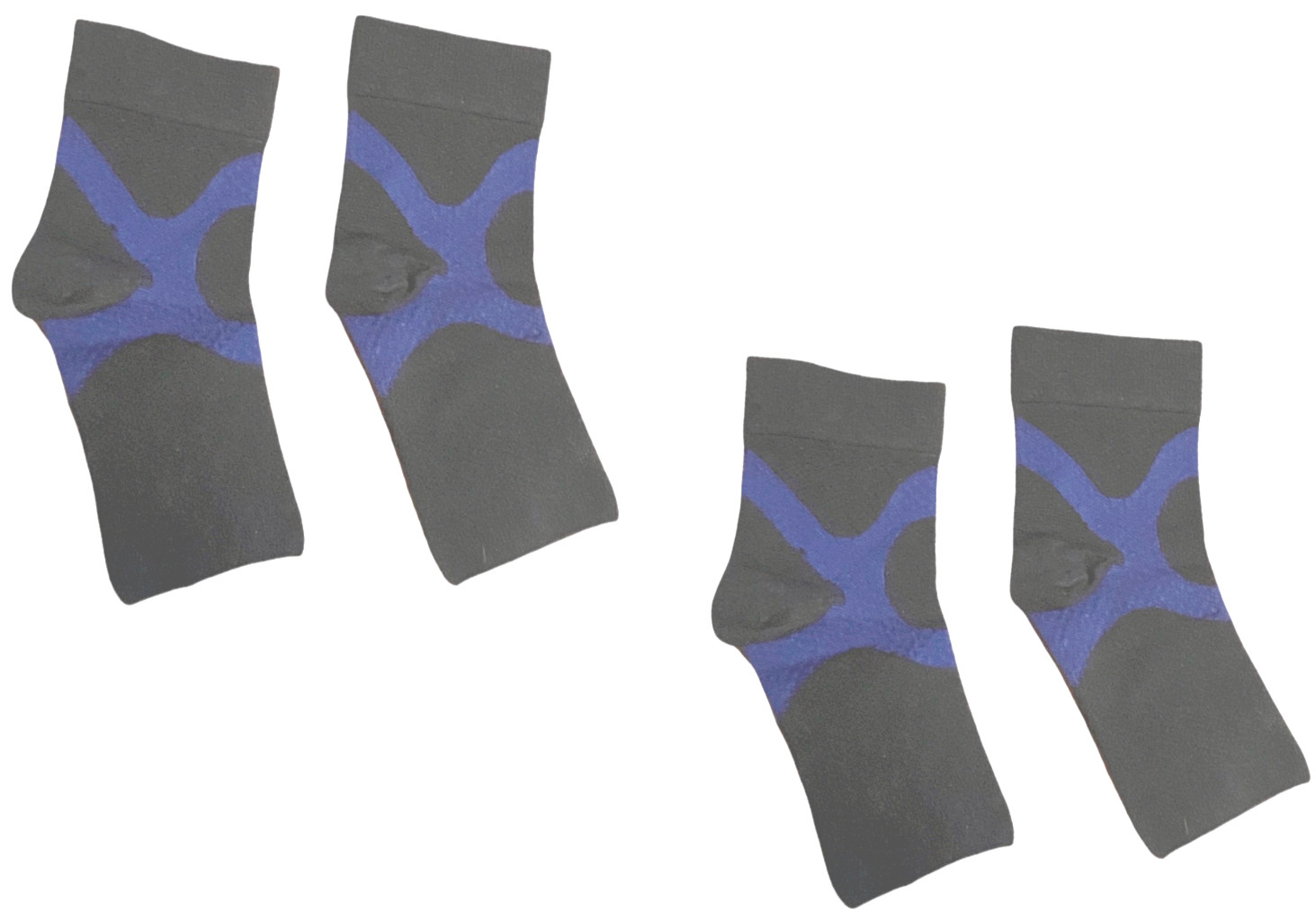Two Pair Compression Sleeve Socks for Plantar Fasciitis w/ Open Toe – Men 10-13