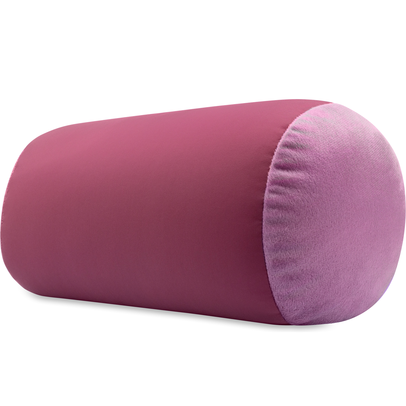 Microbead Bolster Neck Roll Pillow – Silky Feel, 14″ x 8″, Burgundy – Merlot