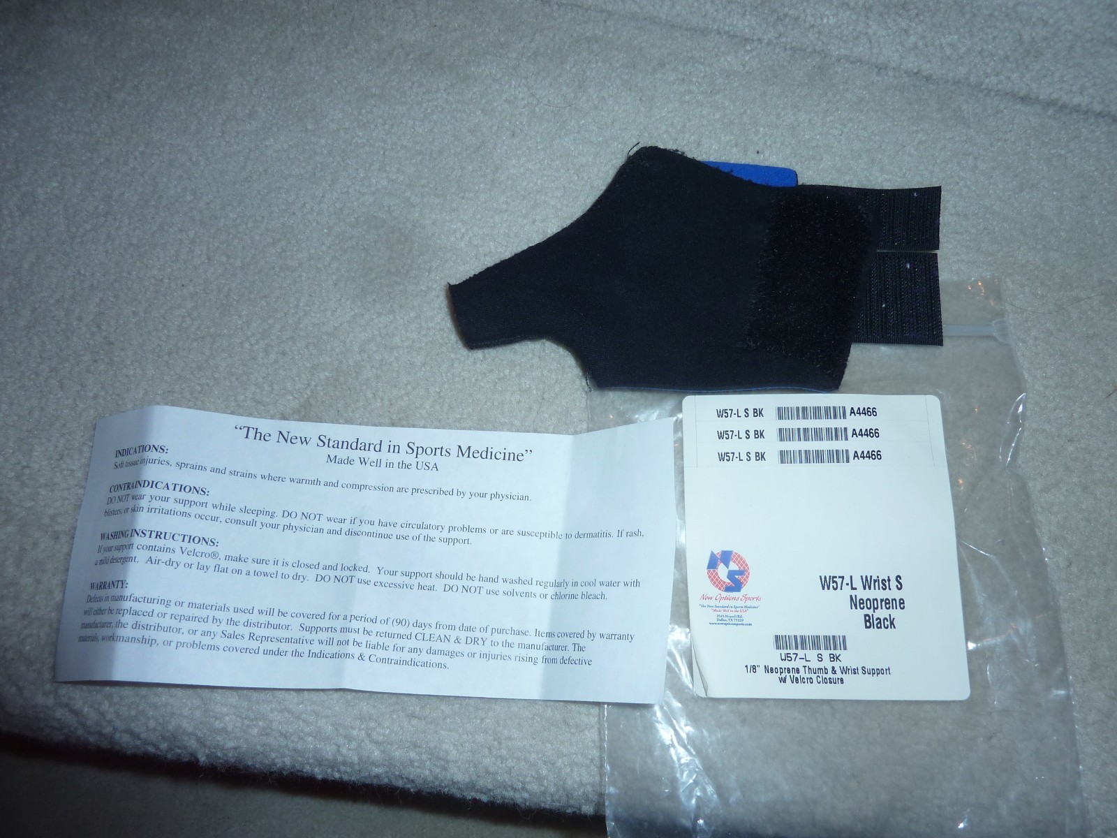 1/8 Inch Neoprene Thumb and Wrist Support