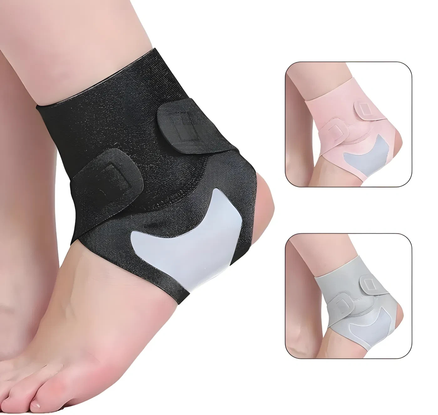 1pc Universal Adjustable Ankle Brace – Ultra-Breathable & Silicone-Enhanced Supp