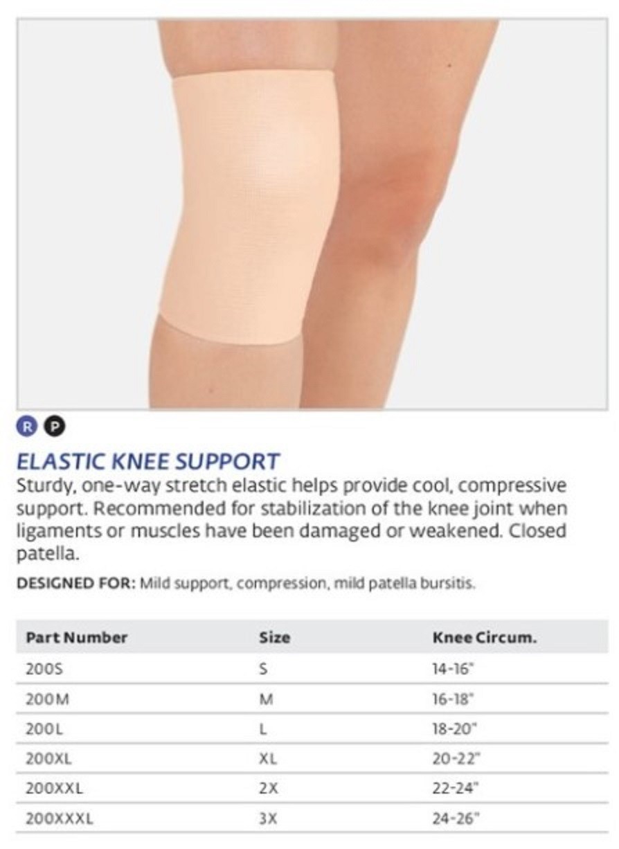 Bell-Horn Large Elastic Knee Support Beige