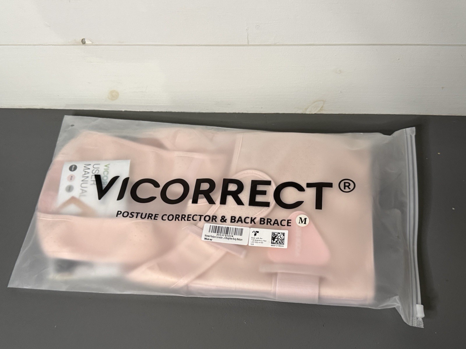 Vicorrect Adjustable Ergonomic Posture Corrector Pink S Back Support