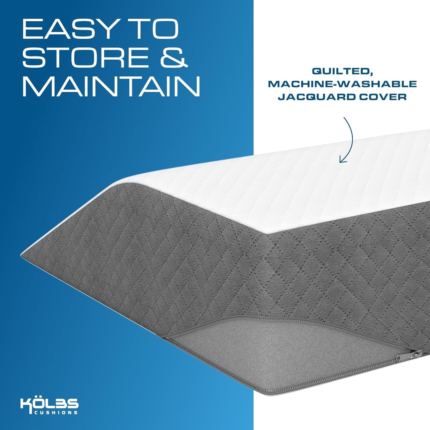 Kölbs Bed Wedge Leg Pillow – Elevation Support for Knee, Ankle, Post Surgery Use