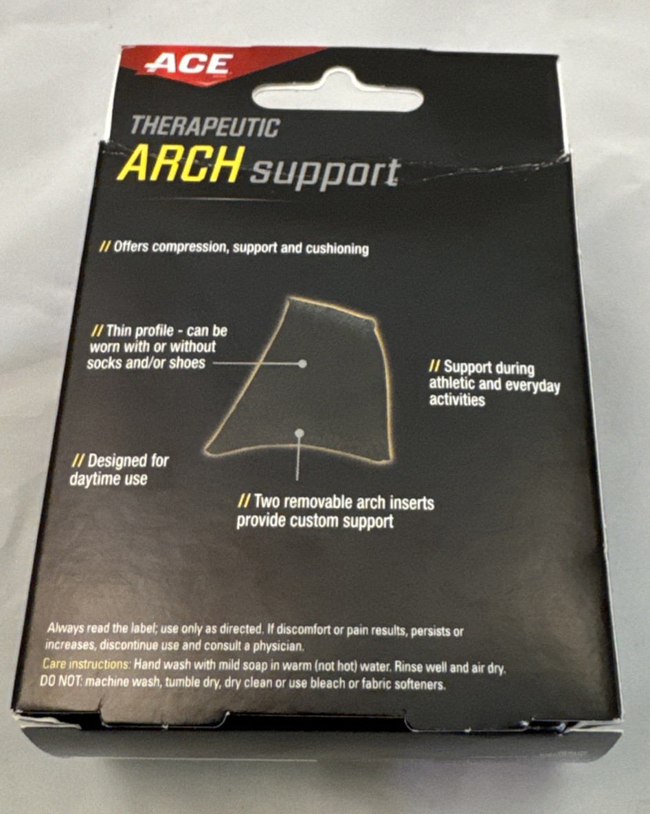 Ace Arch Adjustable Support Compression Cushioning Plantar Fasciitis Open Box