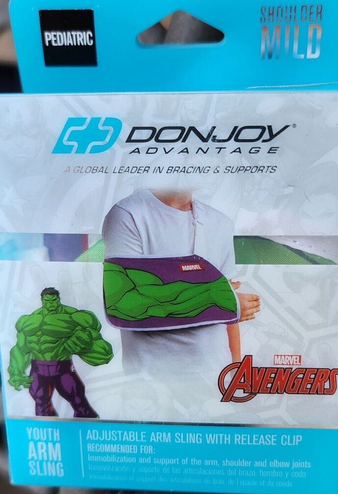 LOT OF 10 KIDS INCREDIBLE HULK Marvel Avengers Pediatric Adjustable Arm Sling
